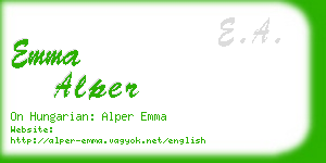 emma alper business card